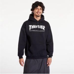 Thrasher Skateboard Magazine Hoodie - Black - Size Medium
